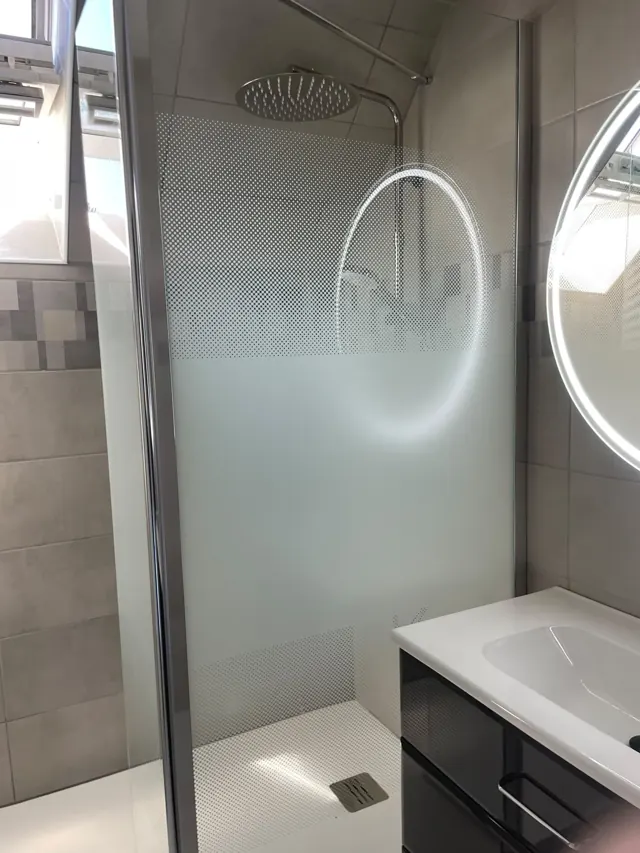 Espace douche & paroi vitrée — réalisation Fornillo