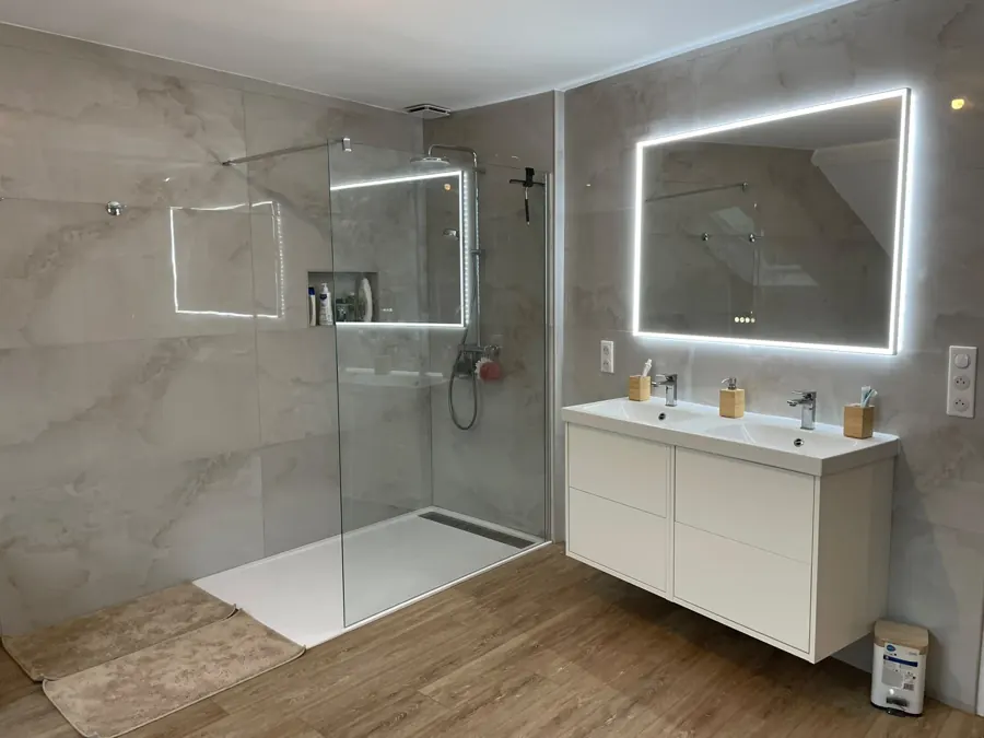 Salle de bains — vue d’ensemble — réalisation Fornillo